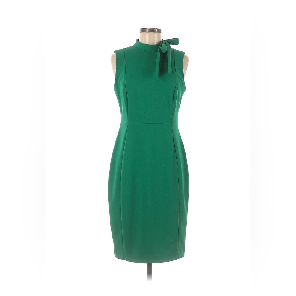 Calvin Klein Green Bow Accent Midi Dress